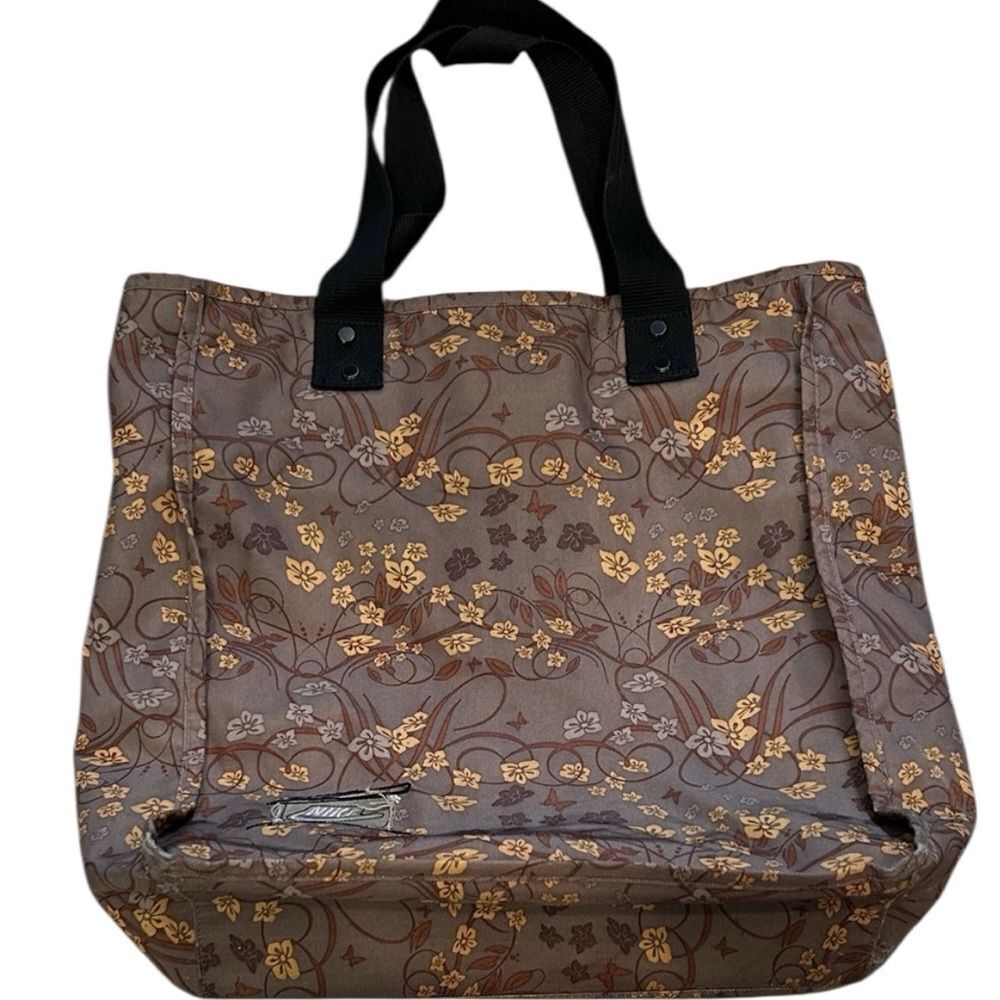 Nike Olive Green Botanical/Floral Allover Pattern Double-Handle Tote or Gym Bag
